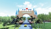 Cổng vào dự án Khu đô thị biển Seaway Bình Châu