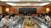 Leaders of CMSC and MIC at the meeting. Photo baochinhphu.vn