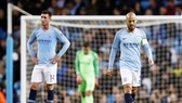 Nỗi thất vọng của đội trưởng David Silva sau thất bại. Ảnh: Getty Images