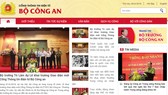 Cổng thông tin điện tử Bộ Công an có giao diện mới