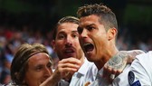 Luka Modric, Sergio Ramos và Cristiano Ronaldo trong màu áo Madrid.