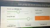 Cho vay tiền trực tuyến lãi suất 720% mỗi năm Cho vay tiền trực tuyến lãi suất 720% mỗi năm