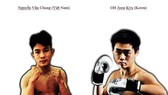 Võ sĩ Nguyễn Văn Chung (trái) sẽ đấu giao hữu với Oh Joon Kyu (Hàn Quốc).