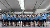 Toàn đội tại sân bay Tân Sơn Nhất. Ảnh: Anh Trần