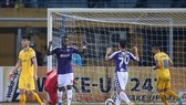 Trận thắng đậm 4-0 của Hà Nội ở lượt đi. Ảnh: Minh Hoàng