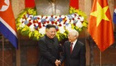 Tổng Bí thư, Chủ tịch nước Nguyễn Phú Trọng đón và hội đàm với Chủ tịch Kim Jong-un