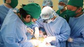 Các bác sĩ đang tiến hành ghép thận cho bệnh nhân