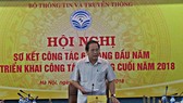 Minister Truong Minh Tuan addresses the meeting. (MIC photo)
