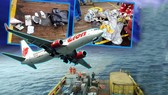 搜索人員找到獅子客機機上乘客的物品。(圖源:互聯網)