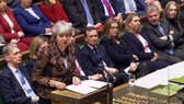 英國首相特蕾莎‧梅在國會講話。(圖源:AFP)