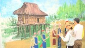 Con đường bích họa cũng có sự tham gia phụ giúp của người lớn, các họa sĩ không chuyên để hoàn thành con đường này