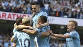 Man.City đã nhọc nhằn vượt “cửa ải” đầu tiên mang tên Tottenham. Ảnh: Getty Images