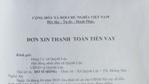 Các giấy vay tiền, khế ước vay tiền của UBND xã Quỳnh Lộc và đơn xin trả nợ của người dân