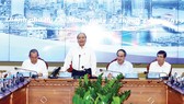 Thủ tướng Nguyễn Xuân Phúc phát biểu tại buổi làm việc. Ảnh: TTXVN