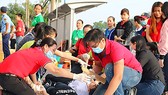 Các lực lượng chức năng tham gia phối hợp tại buổi diễn tập