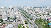 Tuyến Metro Bến Thành - Suối Tiên bên xa lộ Hà Nội Ảnh: CAO THĂNG