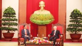 Tổng Bí thư Nguyễn Phú Trọng tiếp Tổng thống Cộng hòa Indonesia Joko Widodo. Ảnh: VGP