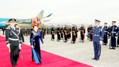 Nghi lễ đón Chủ tịch Quốc hội Nguyễn Thị Kim Ngân tại sân bay Seongnam ở Thủ đô Seoul. Ảnh: TTXVN