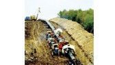 Một đoạn đường ống vận chuyển khí dọc hành lang xuyên Balkan
