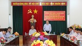 Ông Trần Thanh Mẫn phát biểu tại buổi làm việc với Ủy ban Mặt trận Tổ quốc Việt Nam tỉnh Phú Yên. Ảnh: Thế Lập/TTXVN