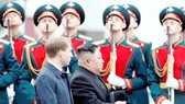 Lễ đón nhà lãnh đạo Triều Tiên Kim Jong-un tại Vladivostok. Ảnh: Reuters