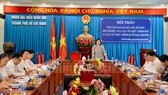 Toàn cảnh hội thảo góp ý dự án Luật sửa đổi, bổ sung một số điều của Luật Tổ chức Chính phủ và Luật Tổ chức Chính quyền địa phương. Ảnh: hcmcpv