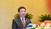 Tổng Kiểm toán Nhà nước Hồ Đức Phớc trình bày báo cáo kiểm toán quyết toán ngân sách nhà nước năm 2017. Ảnh: Quochoi