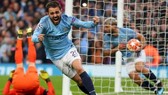 Barnardo Silva ăn mừng bàn thắng vào lưới Tottenham hômn thứ Tư