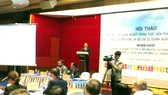 Quang cảnh Hội thảo "Vai trò của doanh nghiệp trong thực hiện phát triển bền vững: Báo cáo bền vững và bộ chỉ số doanh nghiệp bền vững"