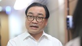 Bí thư Thành ủy Hà Nội Hoàng Trung Hải trả lời phỏng vấn sáng nay (21-5)