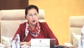 Chủ tịch Quốc hội Nguyễn Thị Kim Ngân phát biểu tại phiên họp