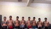 Băng nhóm giang hồ Vũ "bông hồng" tại cơ quan công an.
