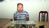Đối tượng Luật cùng tang vật tại cơ quan công an
