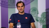 Roger Federer trong buổi họp báo sau trận đấu