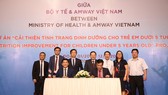Đại diện Bộ Y tế và Công ty Amway Việt Nam ký kết Biên bản Thỏa thuận Hợp tác Dự án “ Cải thiện tình trang dinh dưỡng cho trẻ em dưới 5 tuổi”