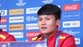 Nguyễn Quang Hải tại buổi họp báo. Ảnh: ĐOÀN NHẬT