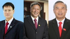 3 tân thứ trưởng: Lê Hải An, Nguyễn Trường Sơn, Phùng Đức Tiến (từ trái qua)