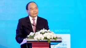 Thủ tướng phát biểu tại Diễn đàn cấp cao Công nghệ thông tin-truyền thông Việt Nam. Ảnh: VGP