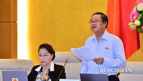 NA Vice Chairman Do Ba Ty speaks at the session on October 16 (Photo: quochoi.vn)