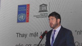 Chief representative of UNESCO Office in Hanoi Michael Croft at the event (Source: VNA)