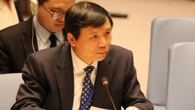 Head of Vietnam’s Permanent Mission to the United Nations Dang Dinh Quy addresses the debate (Photo: VNA)
