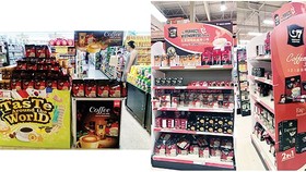 Trung Nguyen coffee products are displayed in China (Photo: SGGP)