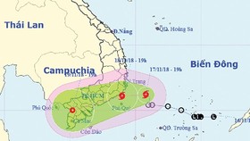 Typhoon Toraji heading to south