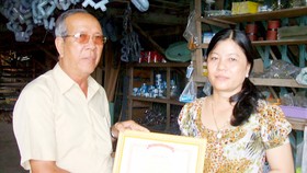 Chị Thủy thiện nguyện