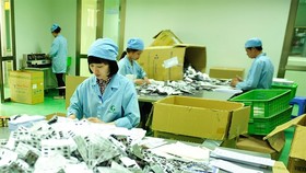 Packaging of tablets at the Sao Kim Pharmaceutical Company Limited’s factory in Hanoi. (Photo: VNA/VNS)