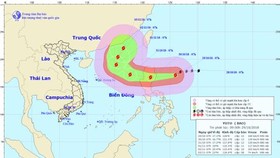 Direction of typhoon Yutu on October 29 (Photo: national weather bureau)