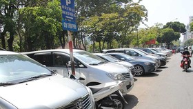 Một điểm đậu xe có thu phí trên địa bàn TPHCM