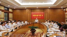 Toàn cảnh phiên họp thứ 14 của Ban Chỉ đạo Trung ương về phòng chống tham nhũng. Ảnh: TTXVN.