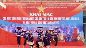 Khai mạc tuần “Đại đoàn kết các dân tộc - Di sản văn hóa Việt Nam”. Ảnh: TTXVN