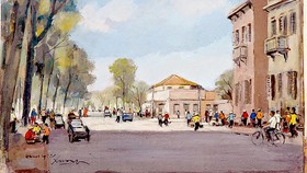 Hà Nội xưa qua tranh họa sĩ tài hoa Lê Văn Xương